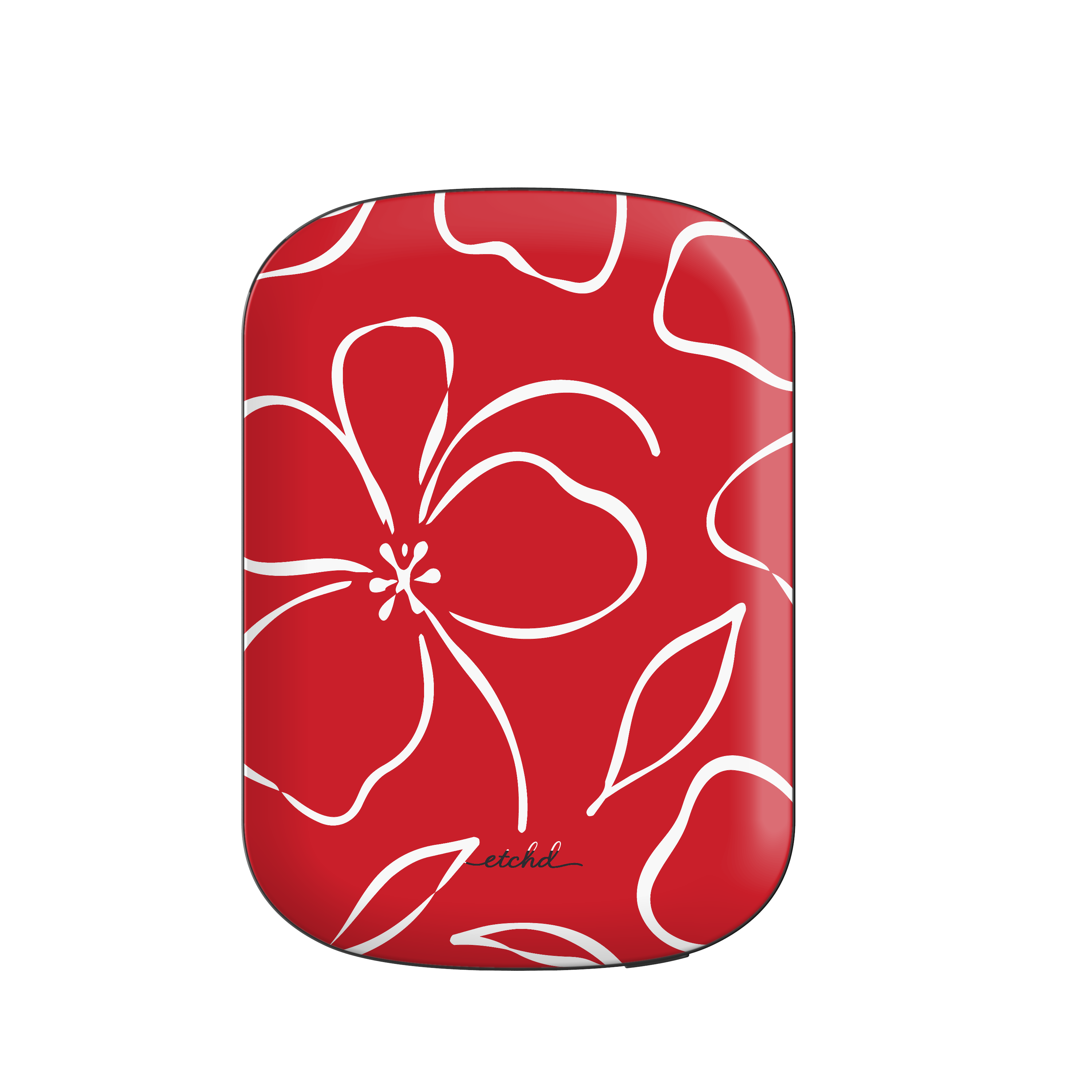 Classic Red & White Floral Batería externa magnética de etchd