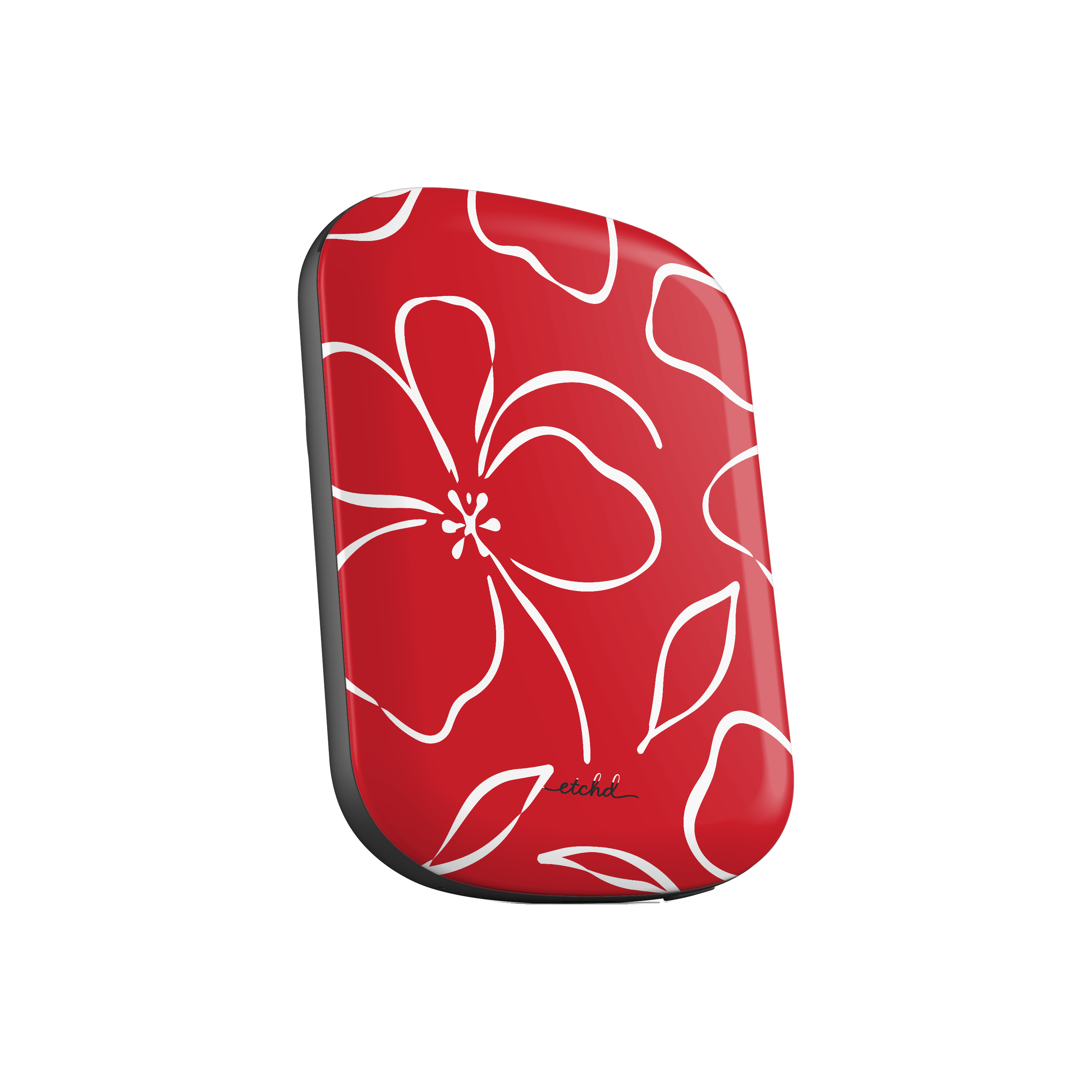 Classic Red & White Floral Batería externa magnética de etchd, vista 2
