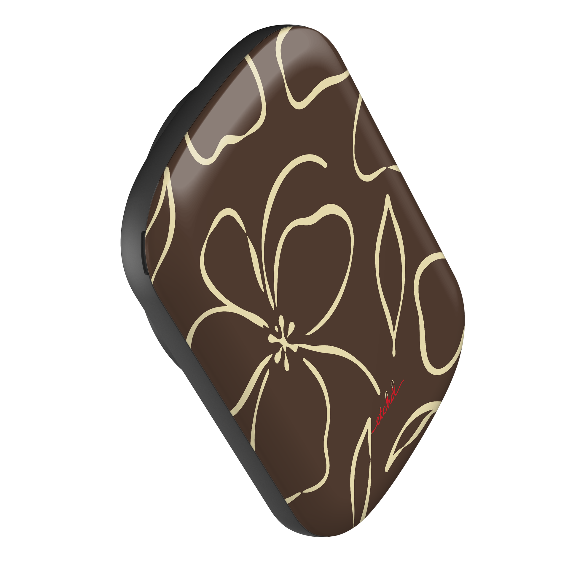 Butter & Brown Floral Batería externa magnética de etchd, vista 3