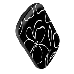 Black & White Floral Powerbank magnetico di etchd, vista 3