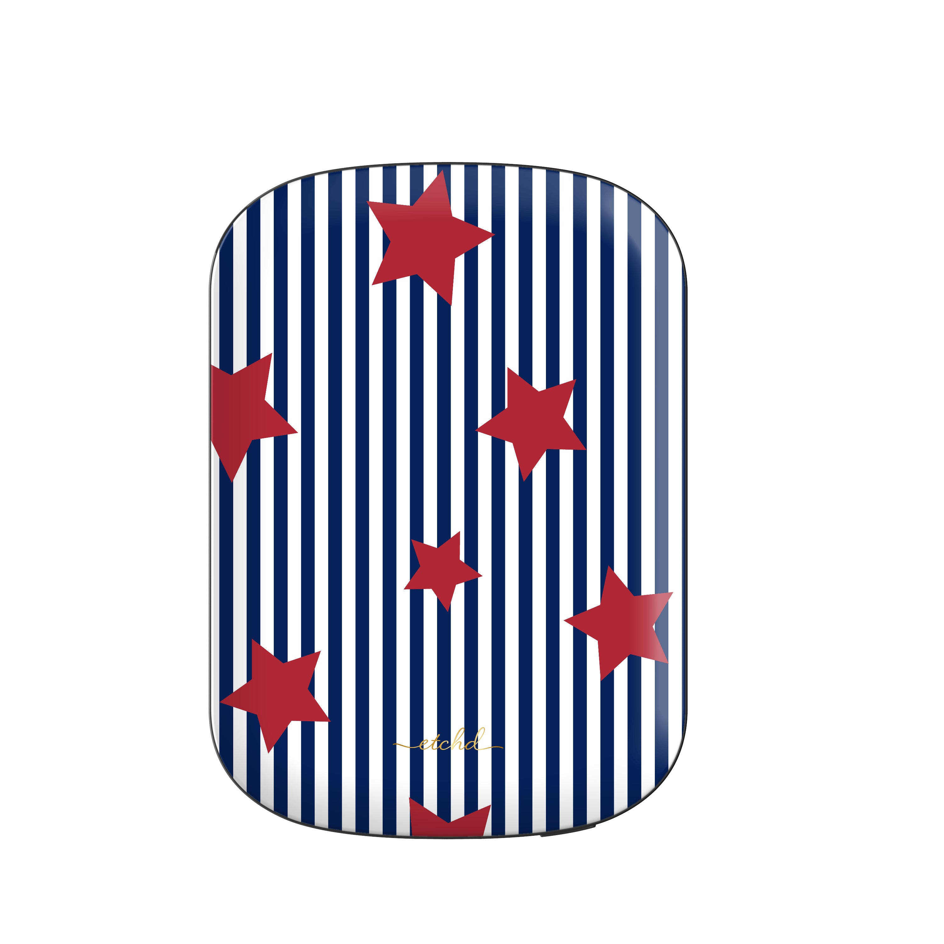 Blue Stripes & Red Stars Magnetic Powerbank by etchd