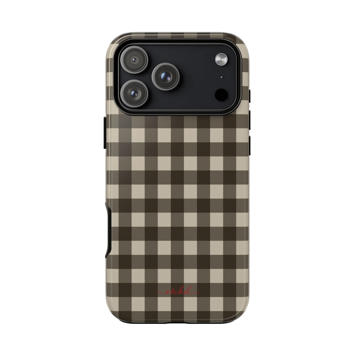 Cream & Brown Gingham Phone Case by etchd, view 59
