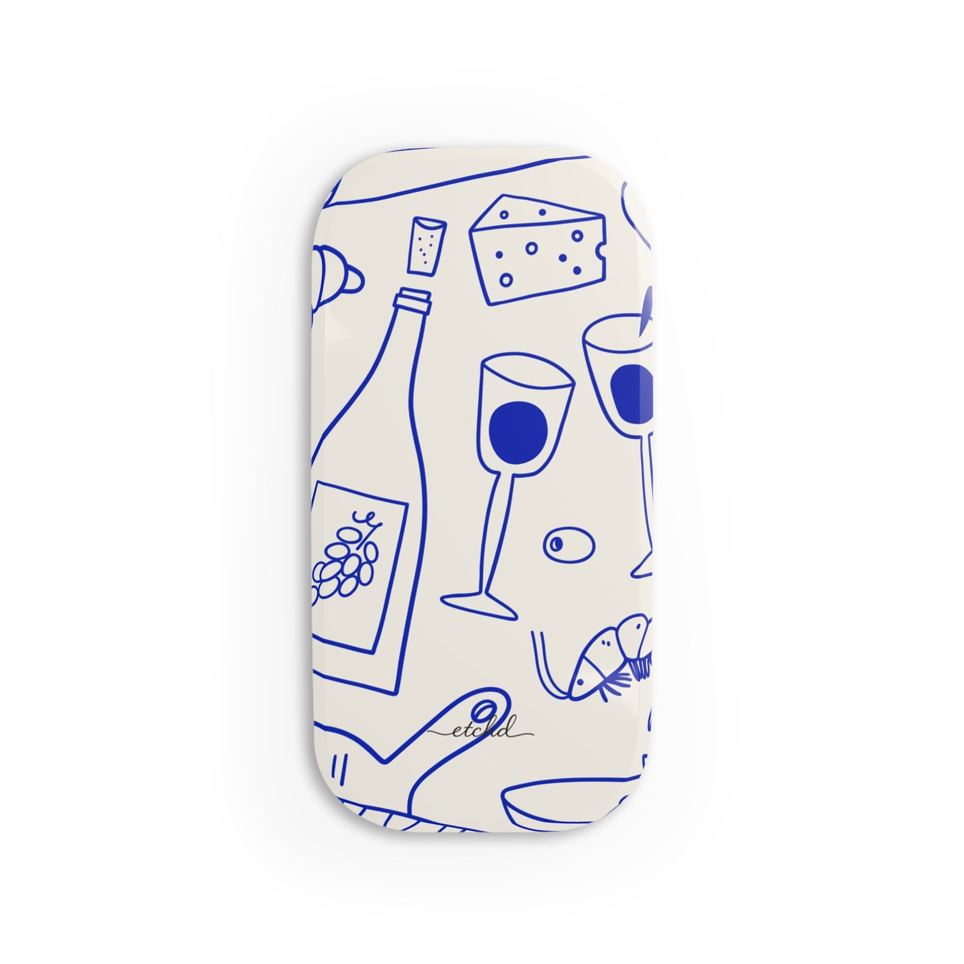 Food Pattern Click-On Phone Grip by etchd