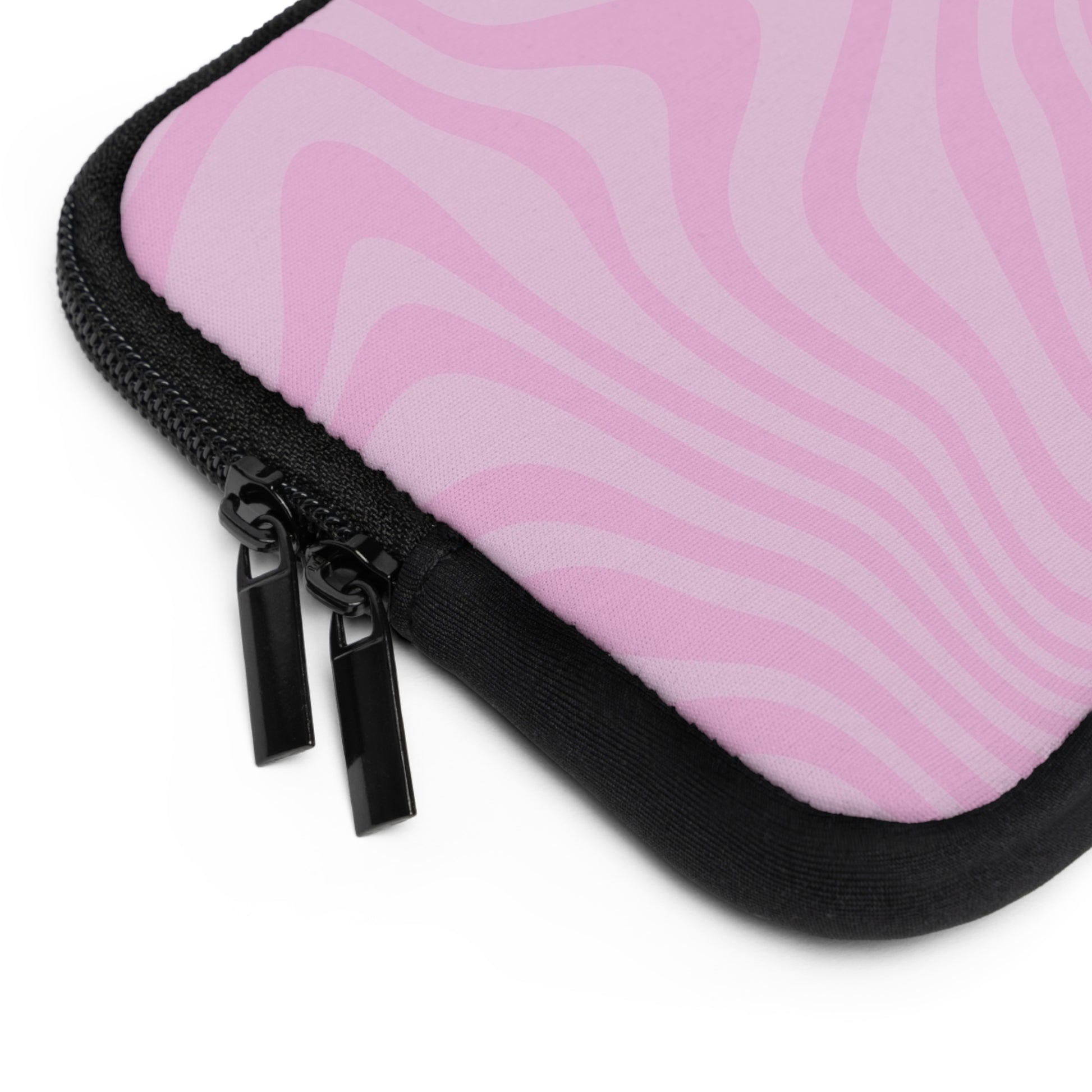 Pink Curved Lines Laptop Sleeve by etchd, view 12