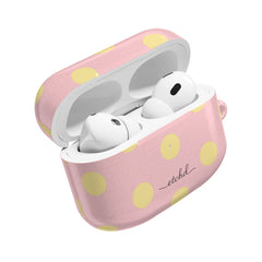 Butter & Pink Polka Dot AirPod Case by etchd, view 9