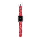 Classic Red & White Floral Smartwatch Strap