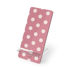 Cream & Blush Polka Dot Phone Stand by etchd