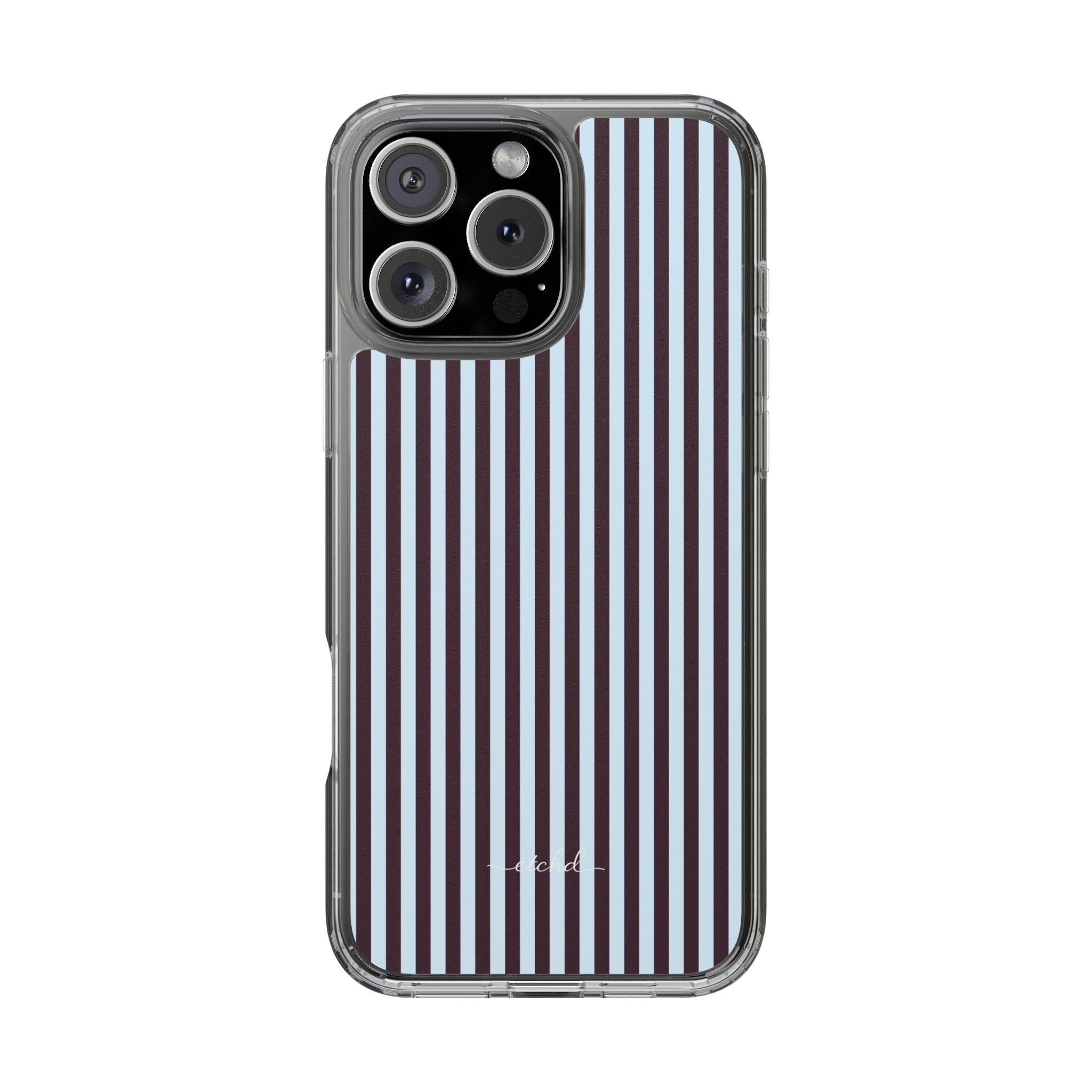 Plum And Blue Clear Phone Case by etchd