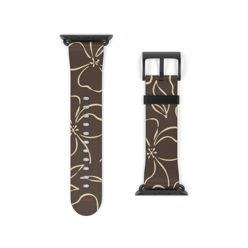 Butter & Brown Floral Smartwatch Strap by etchd, view 9