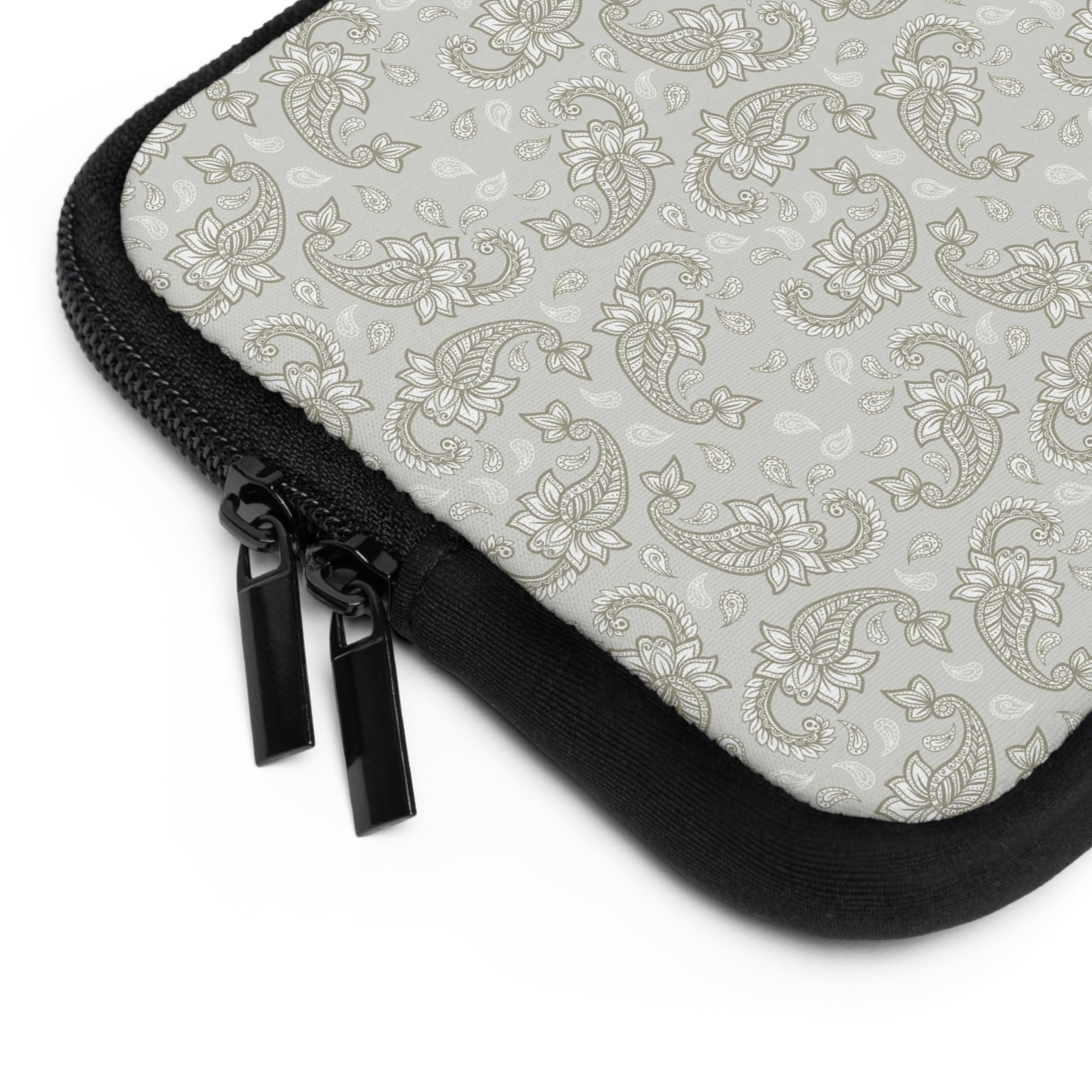 Beige Paisley Laptop Sleeve by etchd, view 12