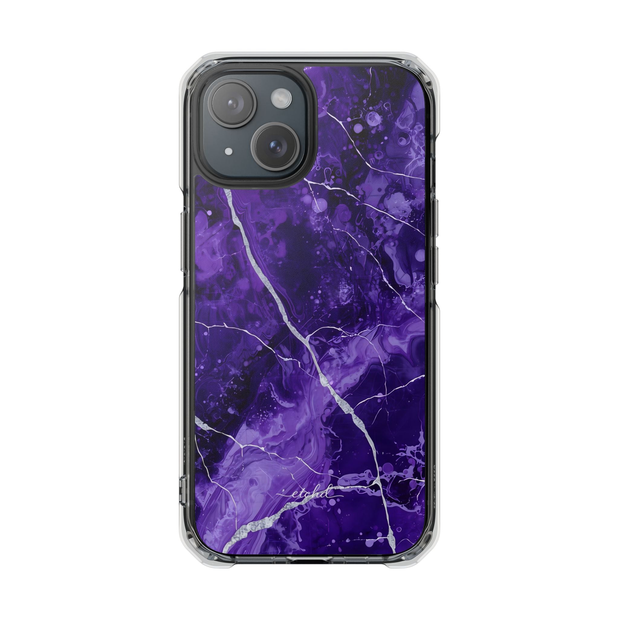 Amethyst Clear Magnetic Phone Case by etchd, view 2