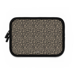 Abstract Print Taupe Laptop Sleeve by etchd, view 2