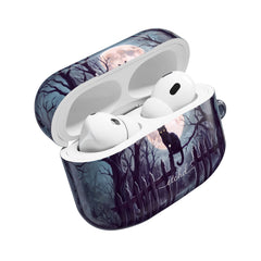 Midnight Cat AirPod Case by etchd, view 9