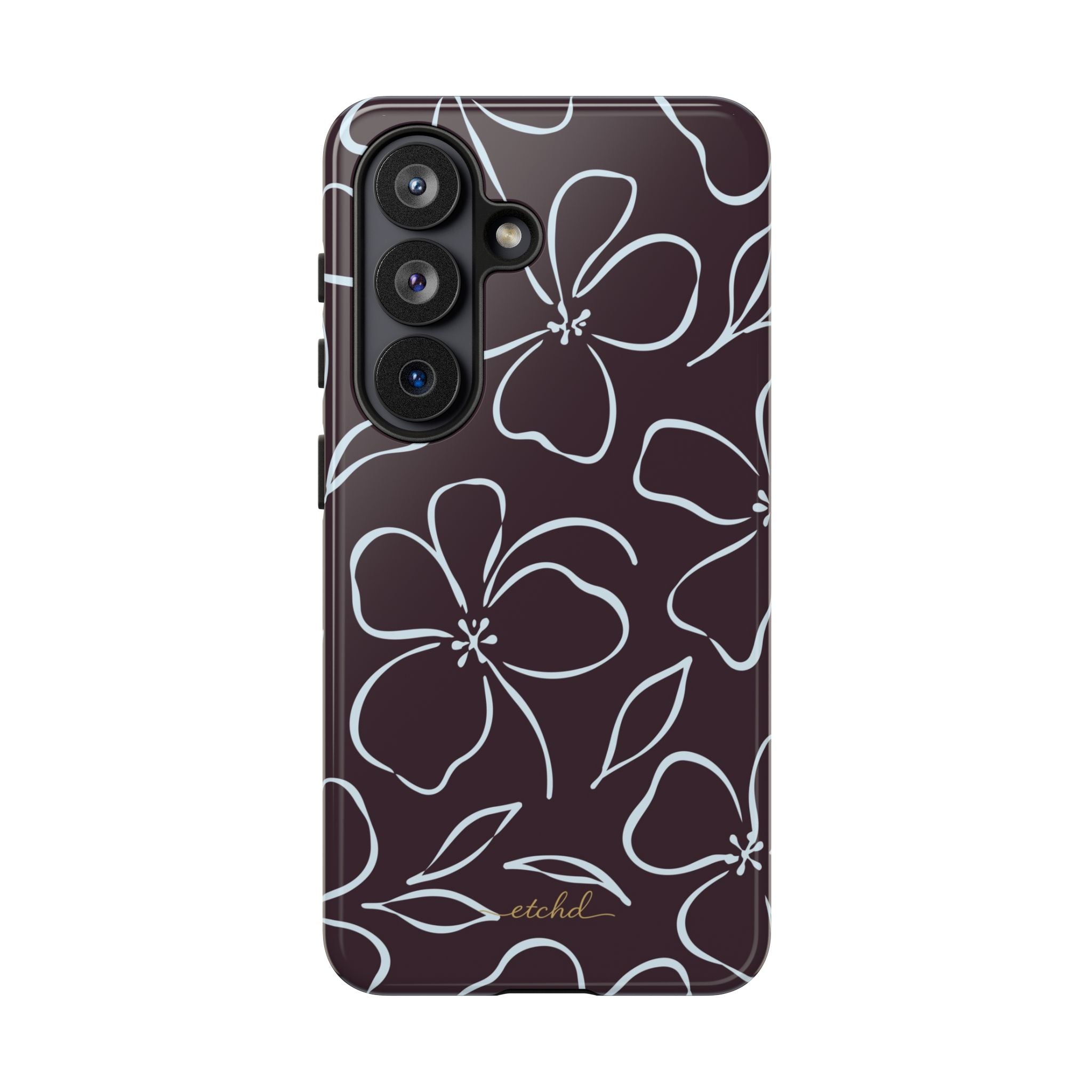 Plum & Blue Floral Phone Case by etchd, view 61