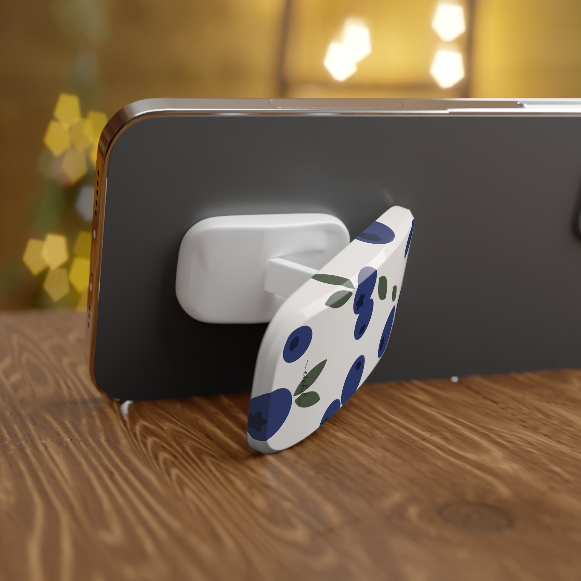 Blueberry Click-On Phone Grip by etchd, view 4