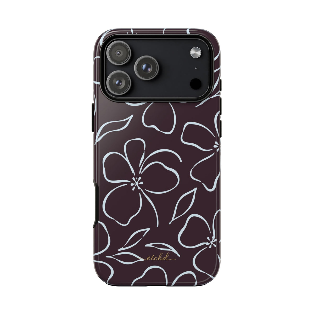 Plum & Blue Floral Phone Case by etchd, view 59