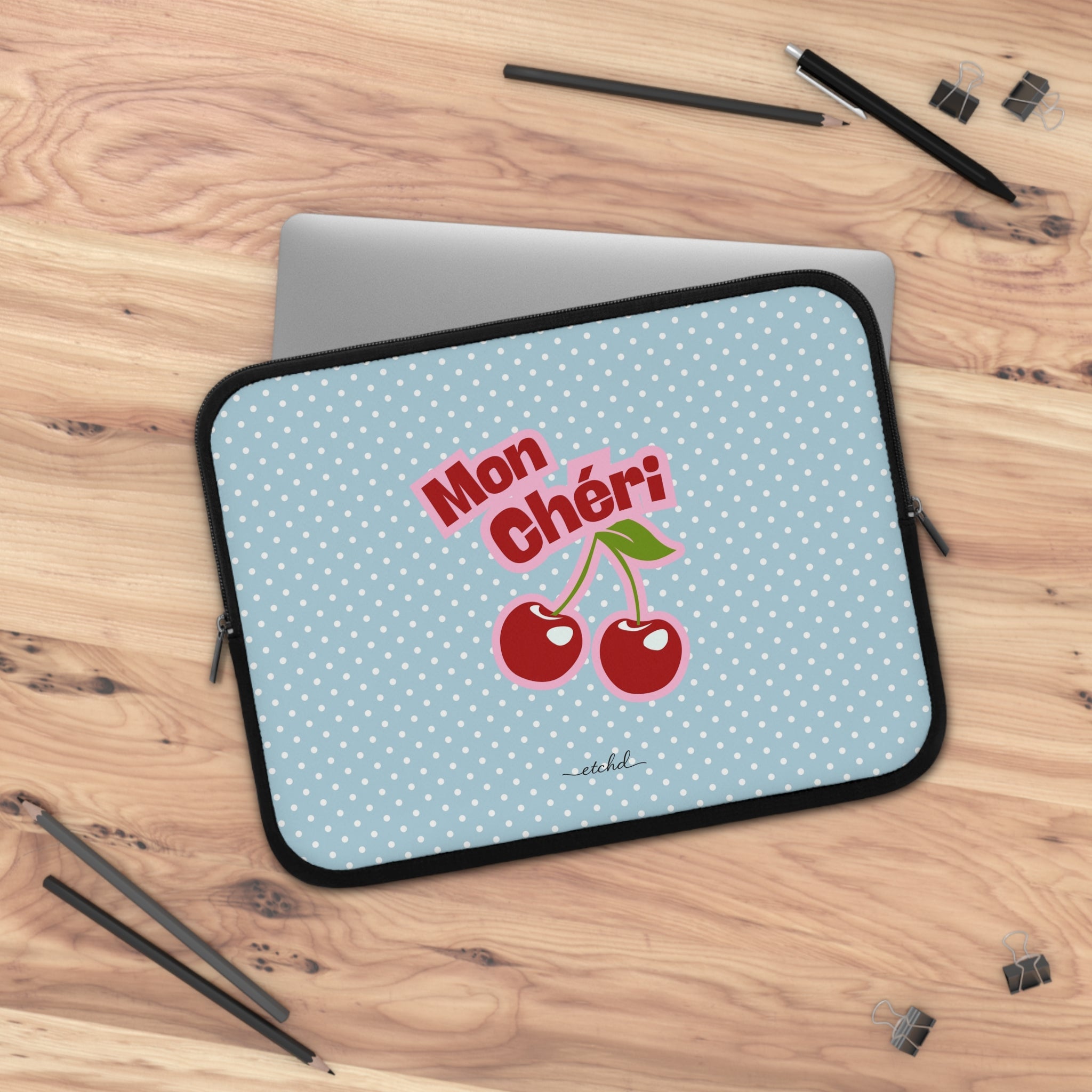 Mon Chéri Laptop Sleeve by etchd, view 5