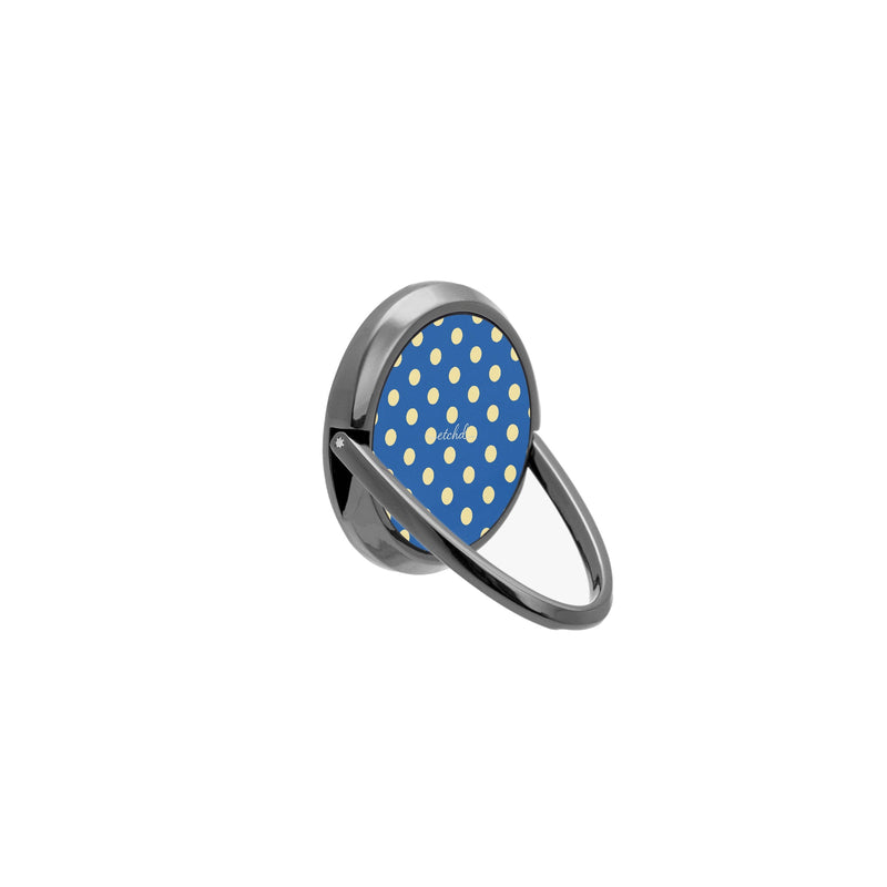 Butter And Cobalt Polka Dot Phone Ring Holder-zoom-