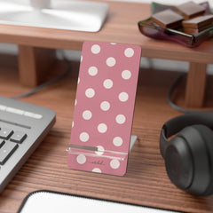 Cream & Blush Polka Dot Phone Stand by etchd, view 3