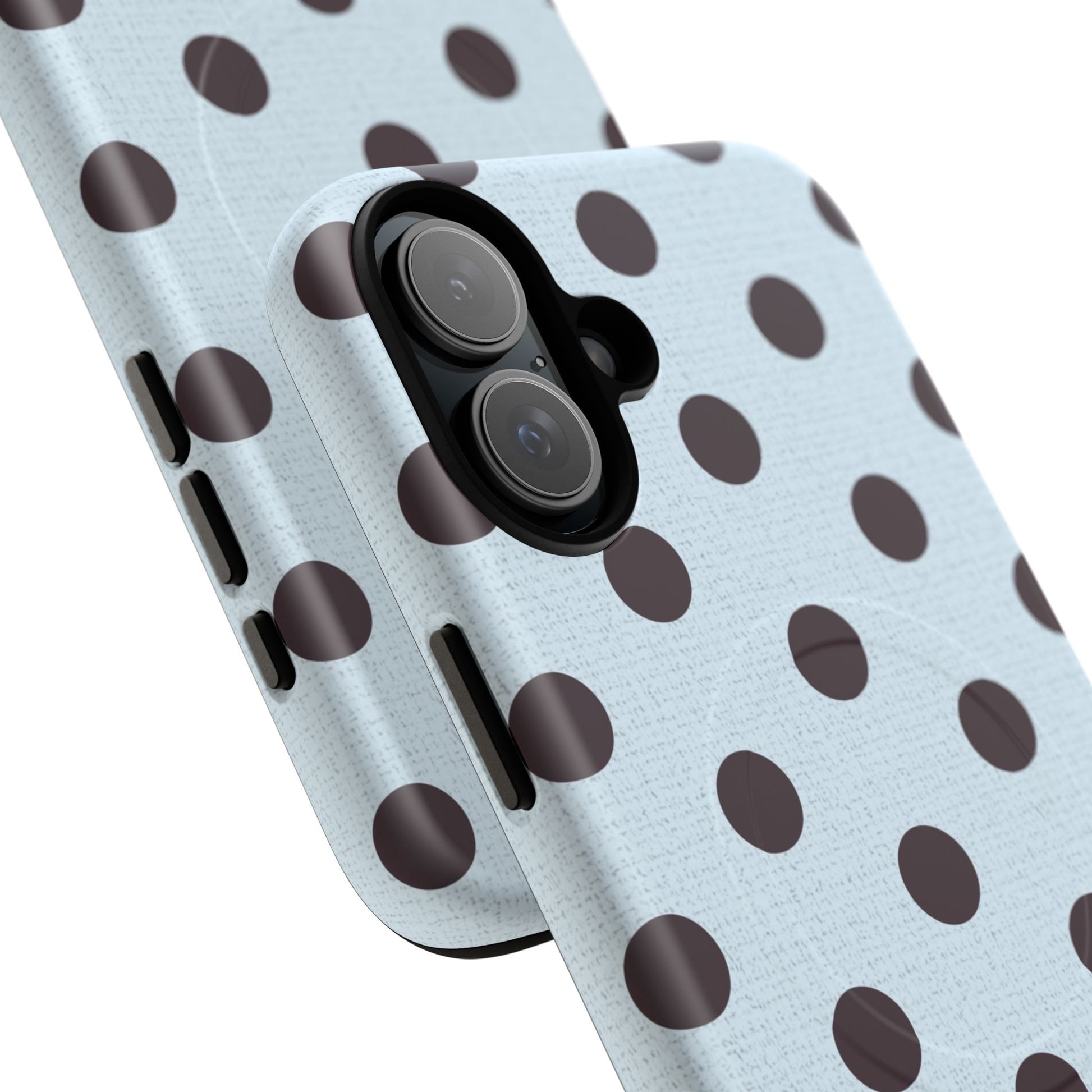Plum And Blue Polka Dot Magnetic Phone Case by etchd, view 8