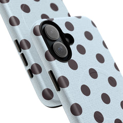 Plum And Blue Polka Dot Magnetic Phone Case by etchd, view 8