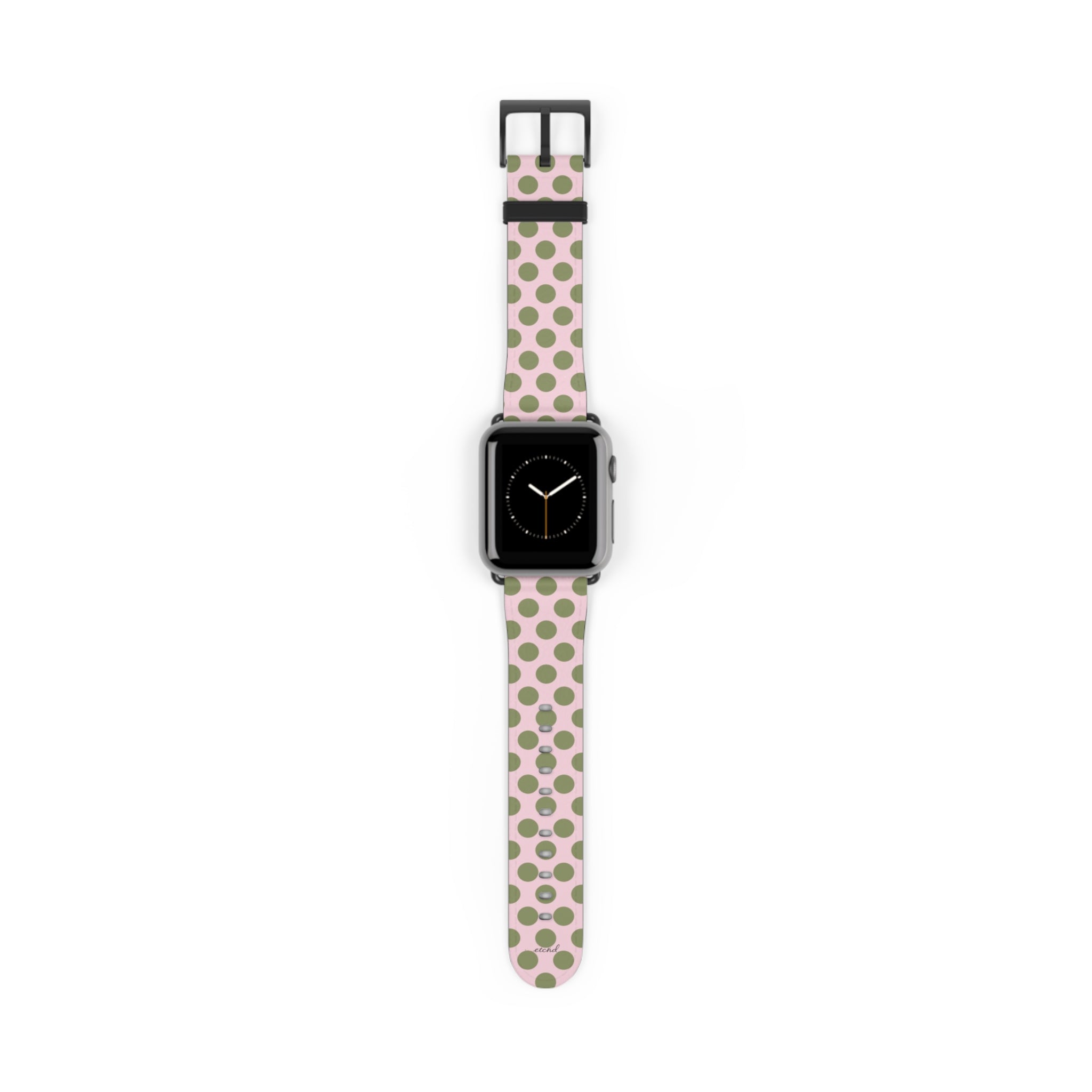 Green And Pink Polka Dot Smartwatch Strap by etchd
