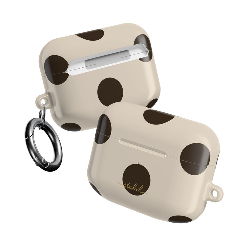 Brown & Cream Polka Dot AirPod Case by etchd, view 10