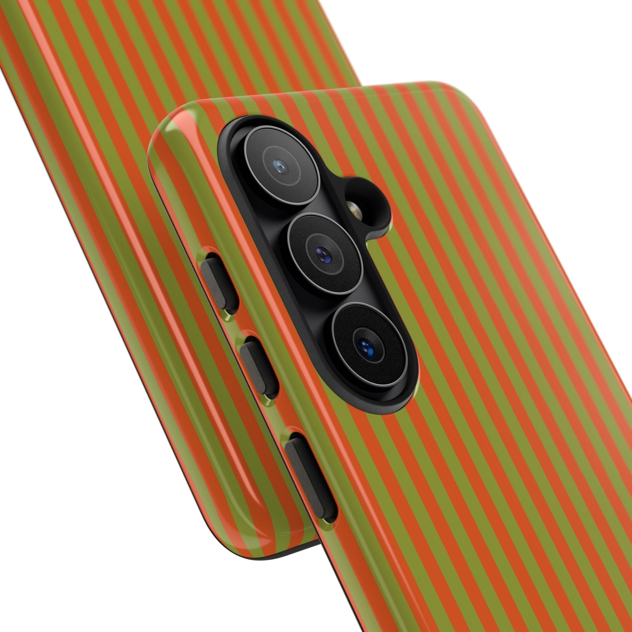 Persimmon & Wasabi Striped Phone Case by etchd, view 209