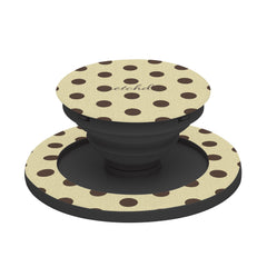 Butter Yellow And Brown Polka Dot Phone Grip And Stand by etchd, view 6
