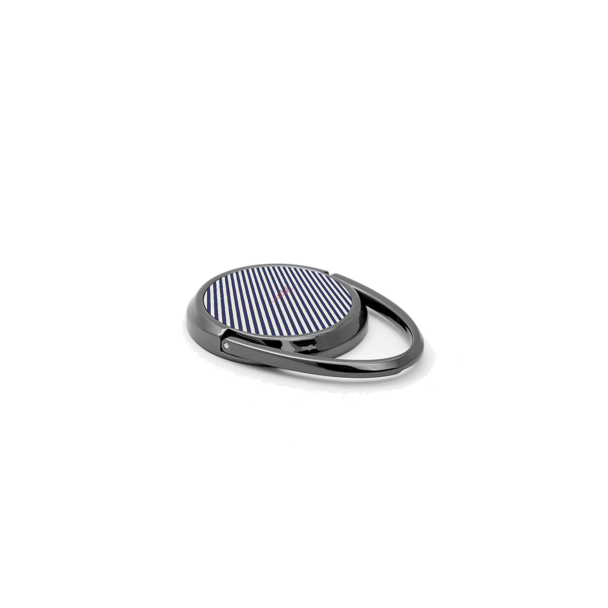 Navy & Cream Striped Diagonal Phone Ring Holder by etchd, view 2