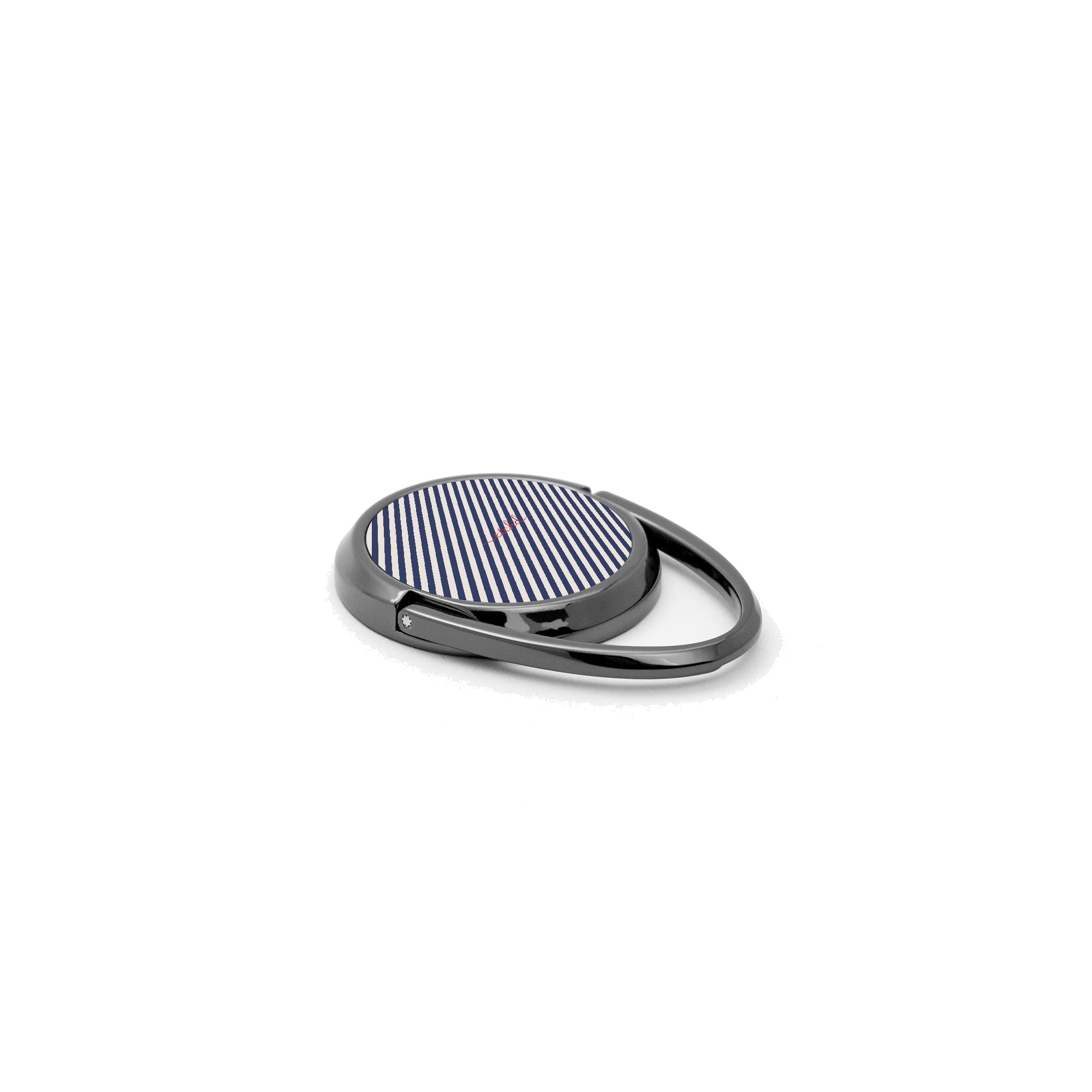 Navy & Cream Striped Diagonal Phone Ring Holder by etchd, view 2