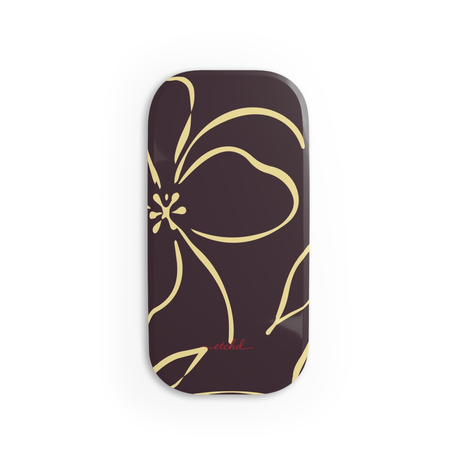 Plum & Butter Floral Anello clip per telefono di etchd