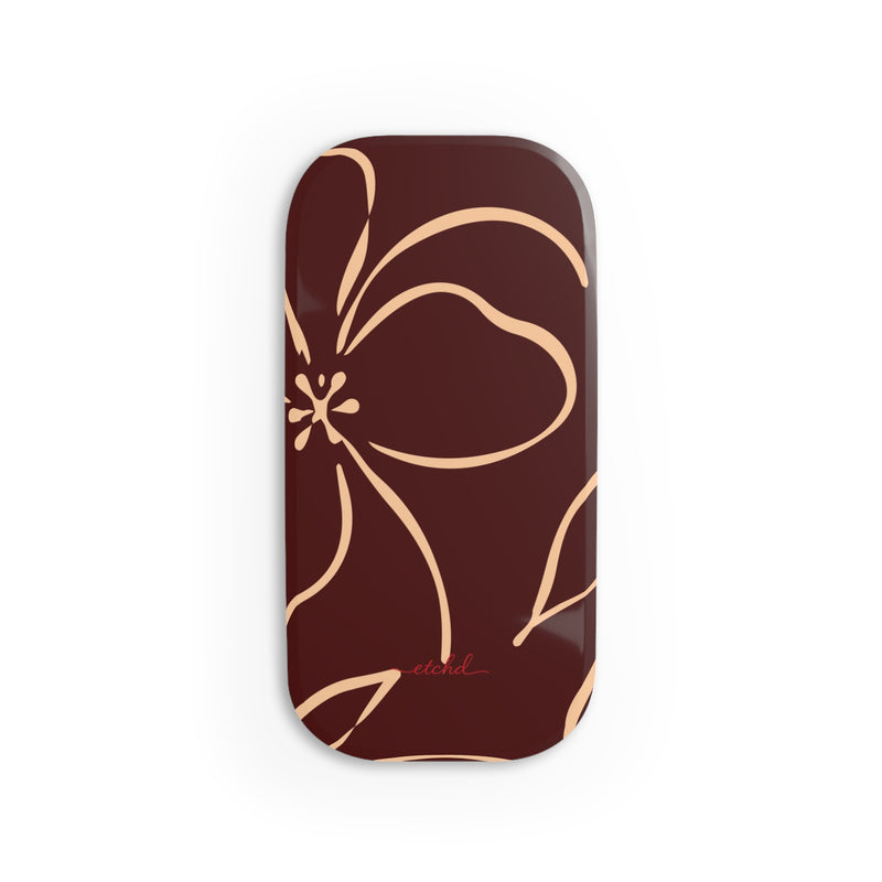 Cherry & Peach Floral Click-On Phone Grip by etchd