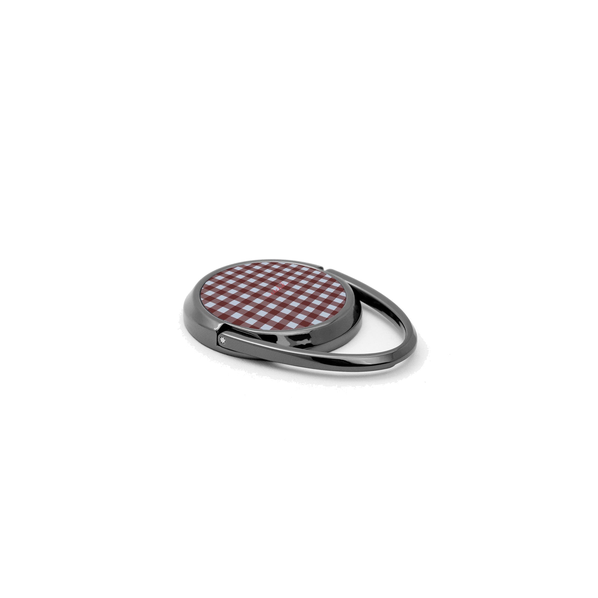 Blue & Cherry Gingham Phone Ring Holder by etchd, view 2
