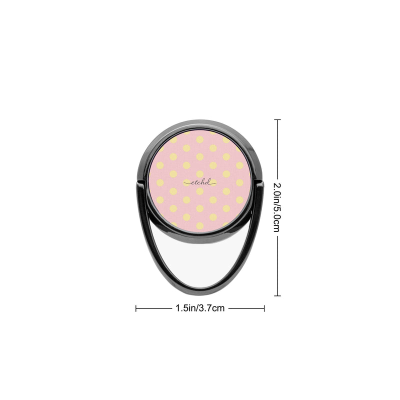 Butter And Pink Polka Dot Handy Ring-Halterung-zoom-