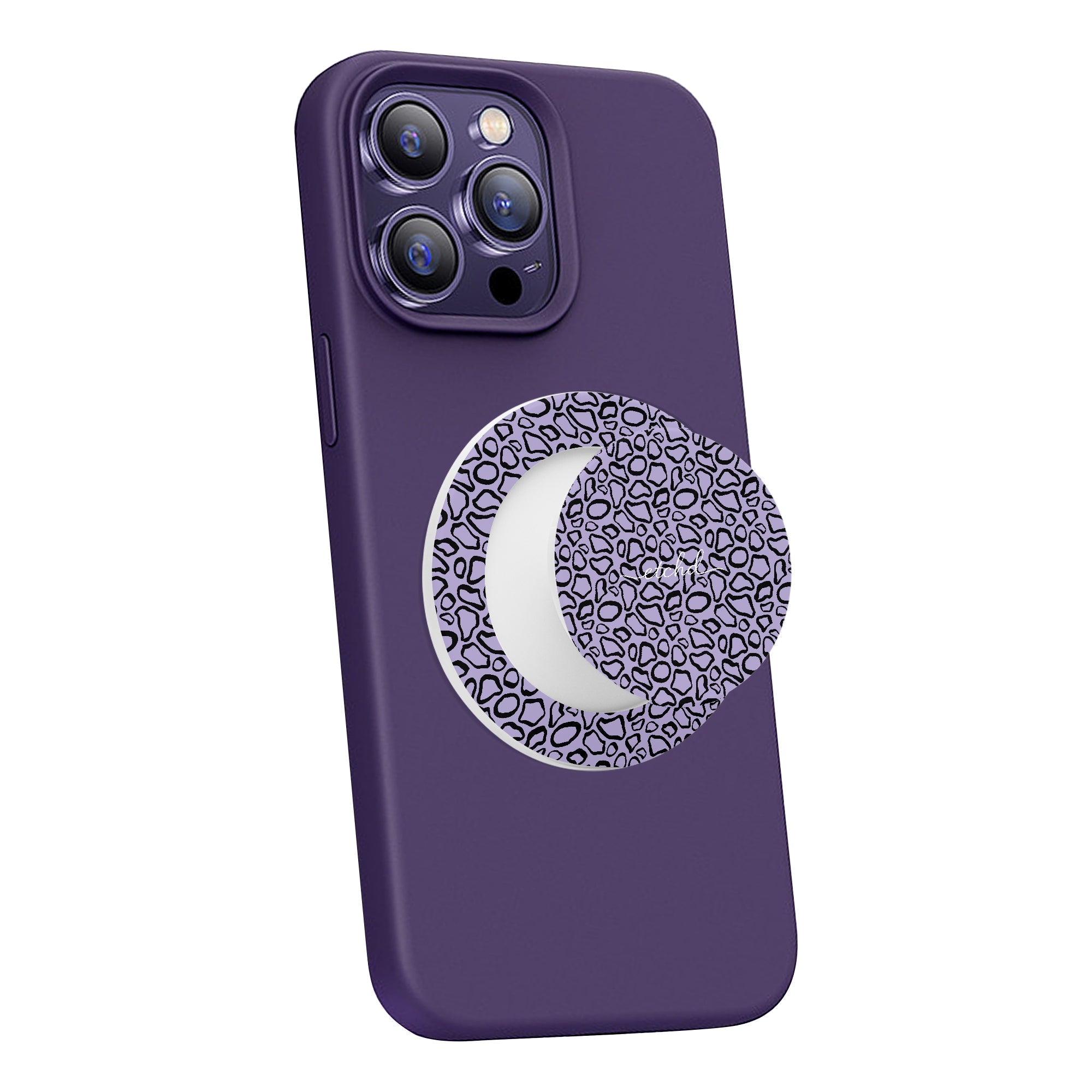 Abstract Print Lavender Phone Grip And Stand by etchd, view 7