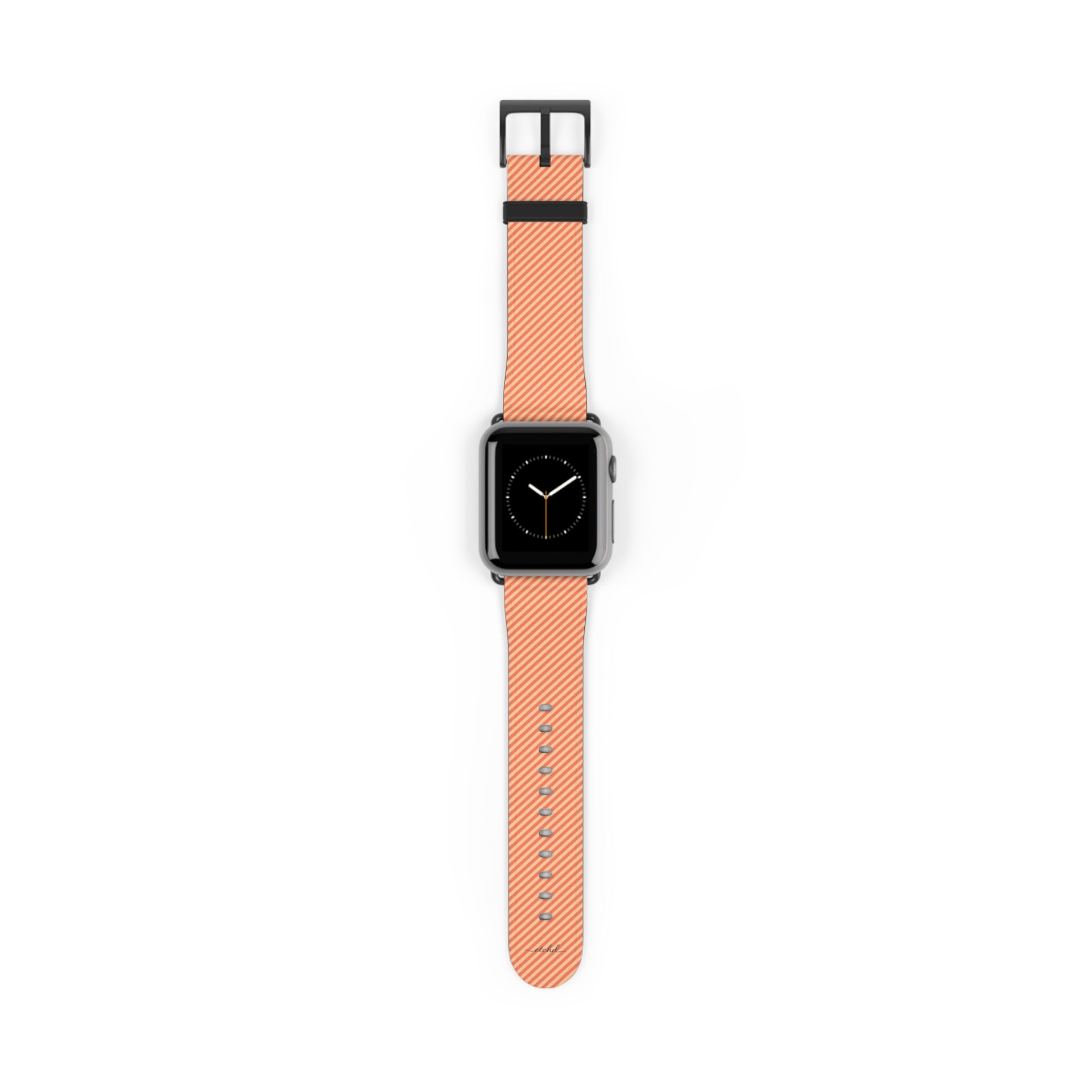 Coral And Peach Diagonal Smartwatch Strap by etchd