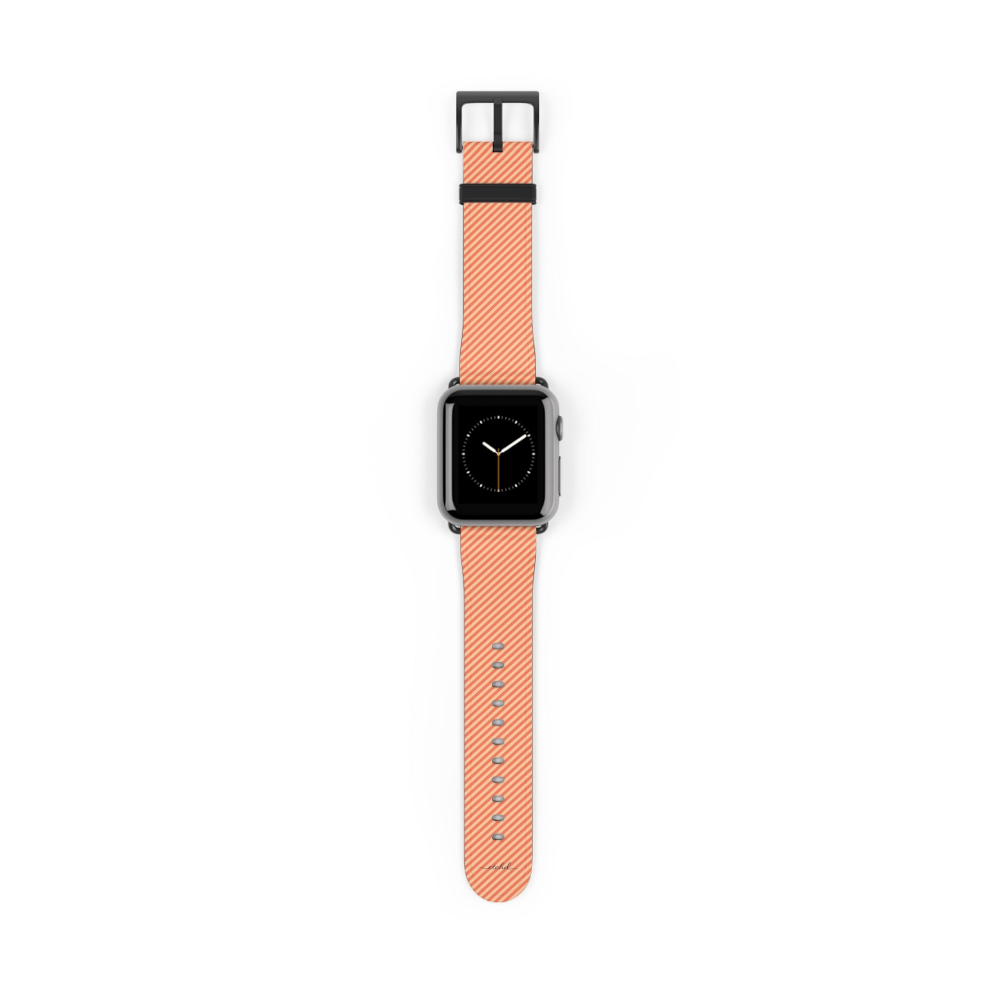Coral And Peach Diagonal Smartwatch Strap by etchd
