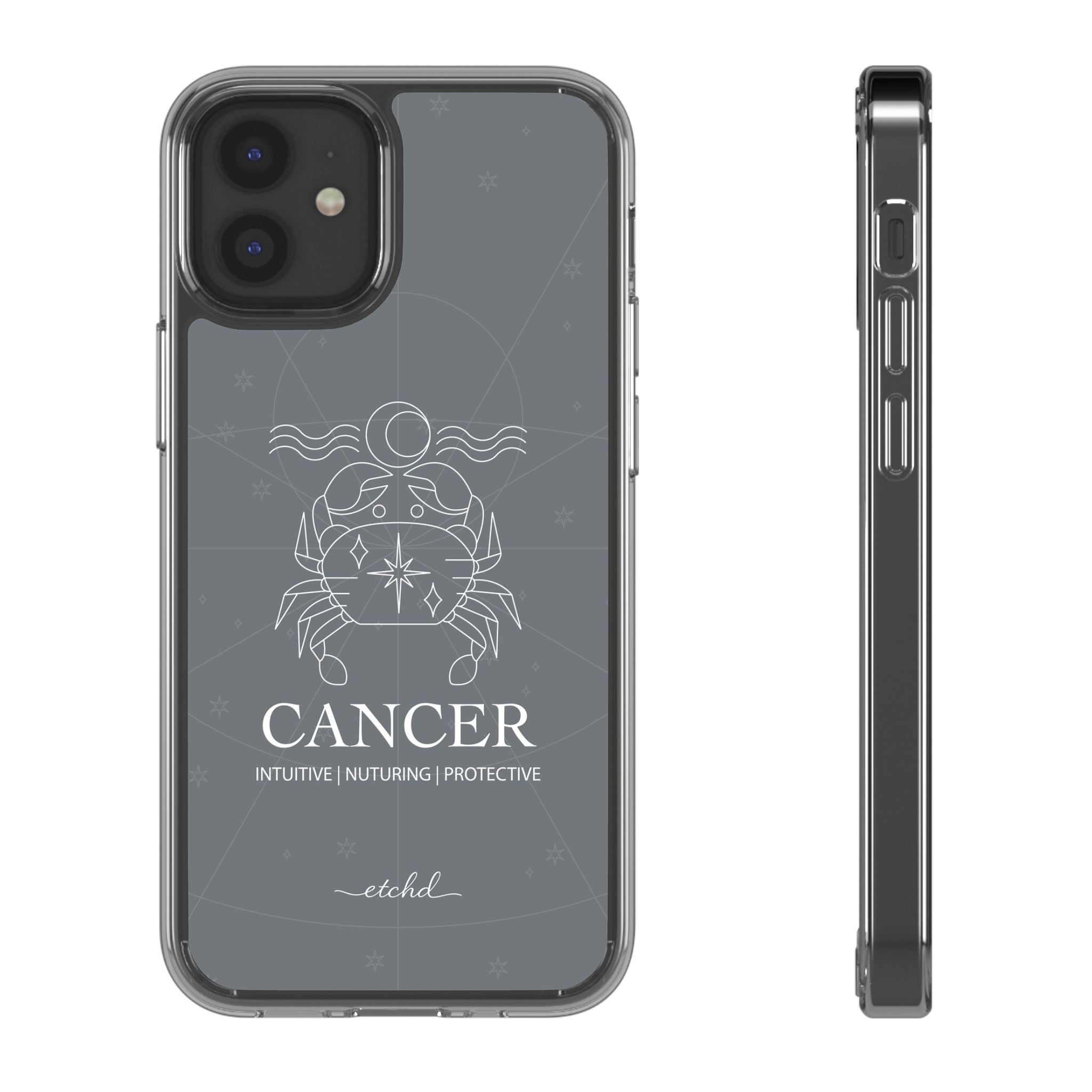 Cancer Clear Phone Case by etchd, view 2