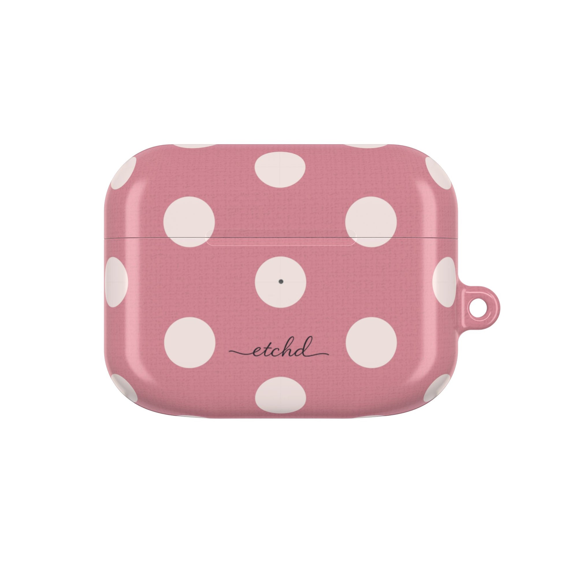 Cream & Blush Polka Dot AirPod Case by etchd