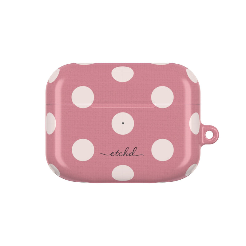 Cream & Blush Polka Dot AirPod Case by etchd