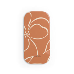 Terracotta & Cream Floral Anello clip per telefono di etchd