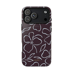 Plum & Blue Floral Magnetic Phone Case by etchd, view 31