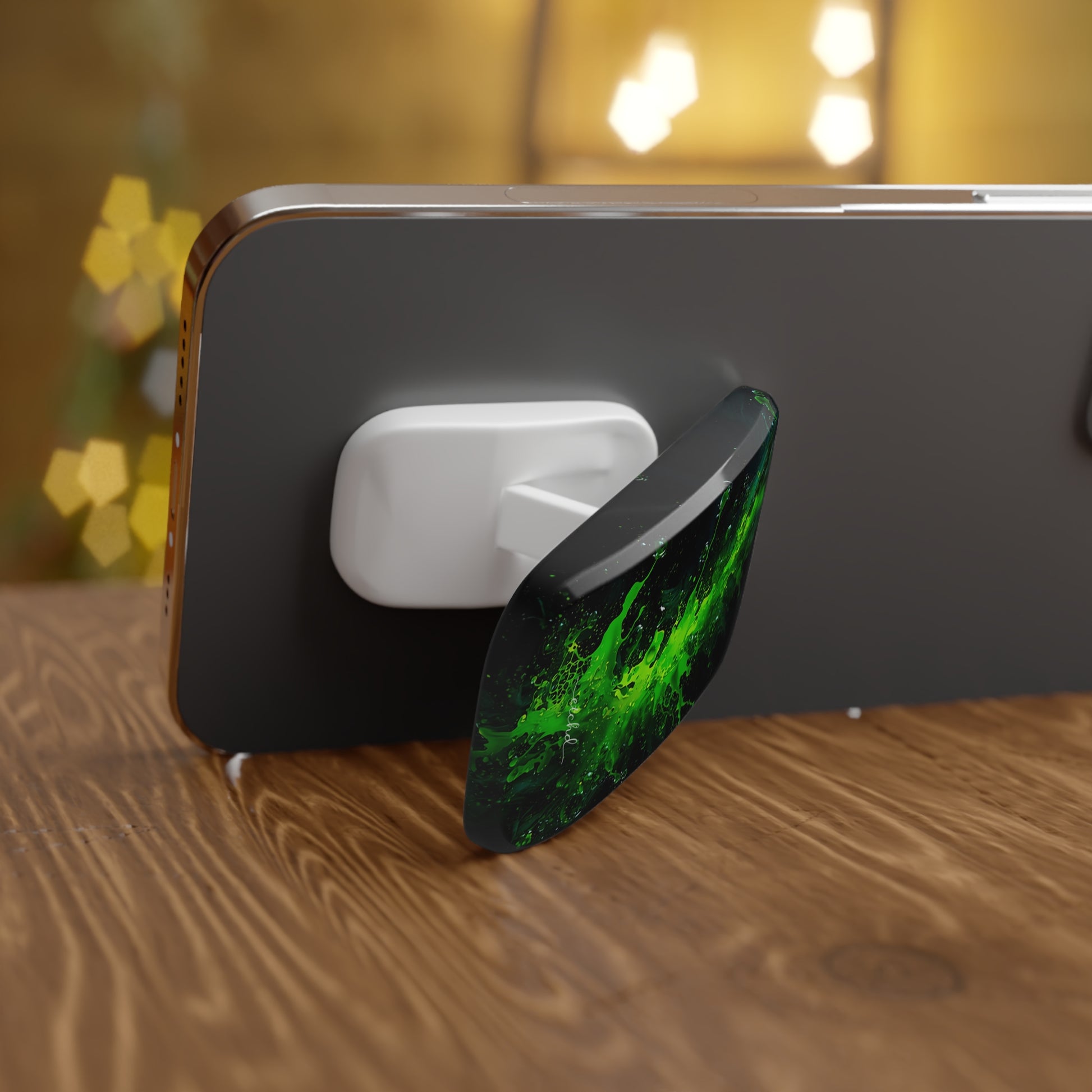 Toxic Bloom Click-On Phone Grip by etchd, view 3