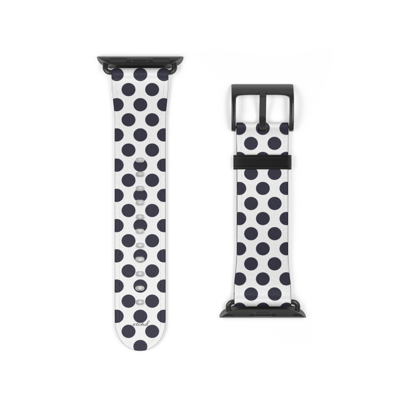 Navy & White Polka Dot Smartwatch Strap by etchd, view 9