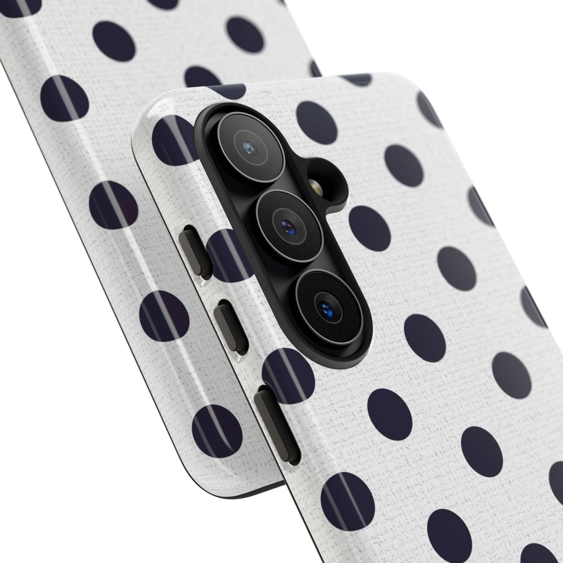 Navy And White Polka Dot Phone Case by etchd, view 209