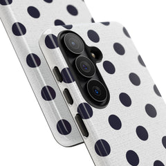 Navy And White Polka Dot Phone Case by etchd, view 209