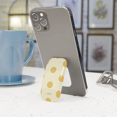 Butter Polka Dot Click-On Phone Grip by etchd, view 3