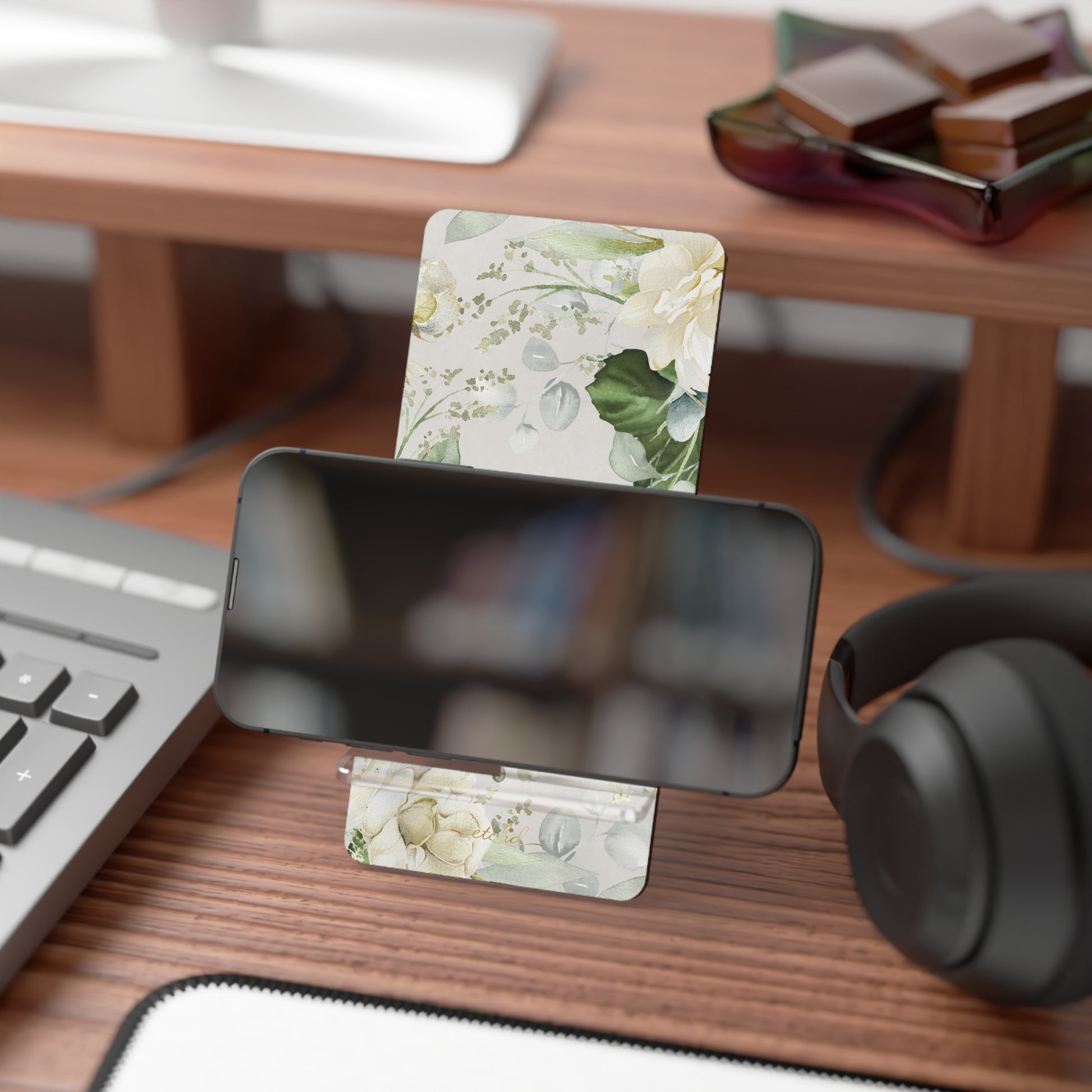 White Roses Phone Stand by etchd, view 4