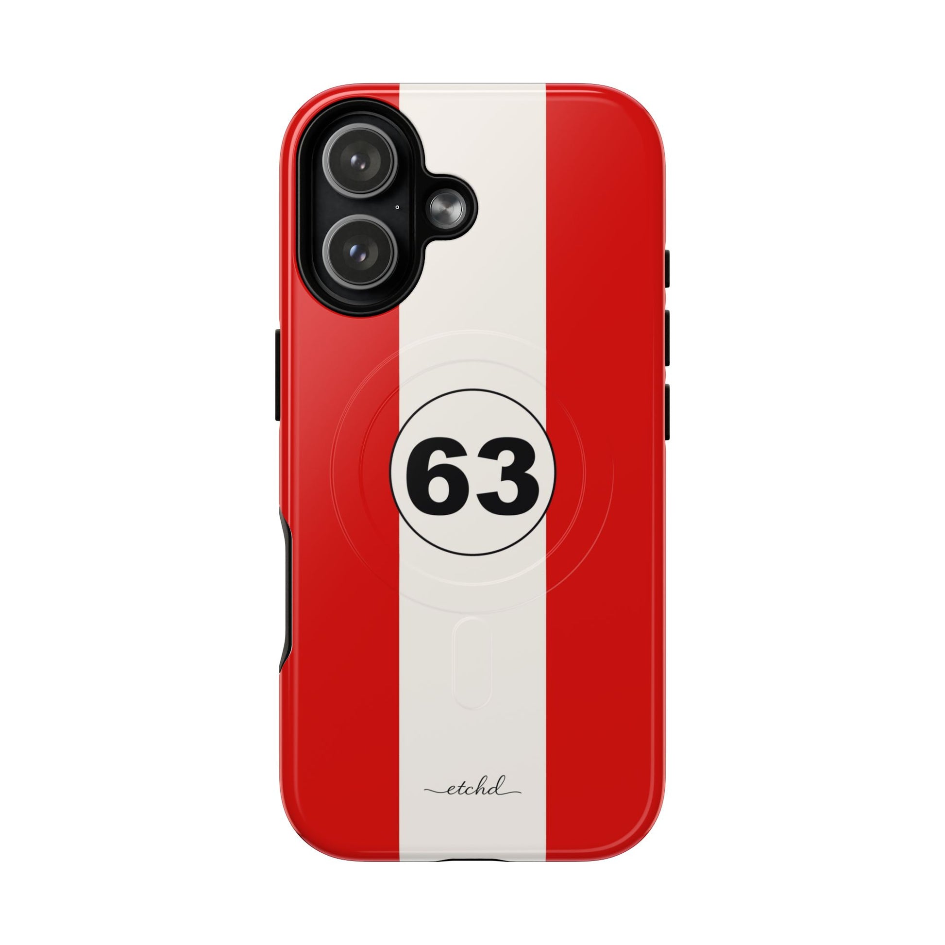 Monza Red Magnetic Phone Case by etchd, view 25